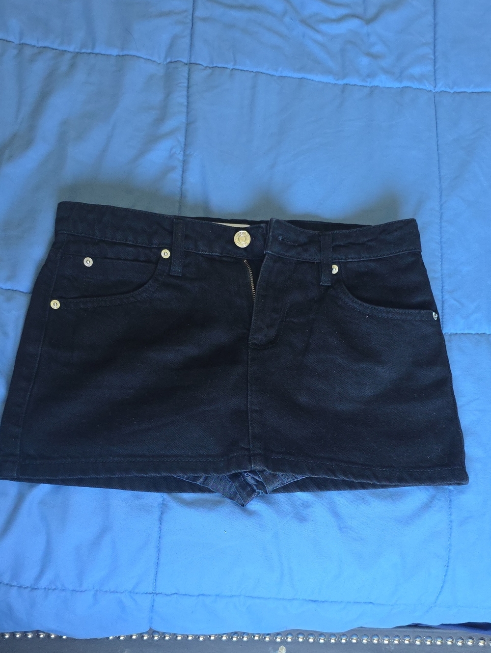 Women’s Black Denim Skirt - Classic High-Rise Style